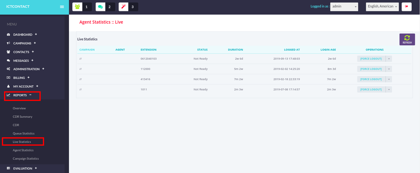 ICTcontact-Agent-Statistic-Software, ICTContact-Multi-Tenant-Software, Agent-Statistic-Application