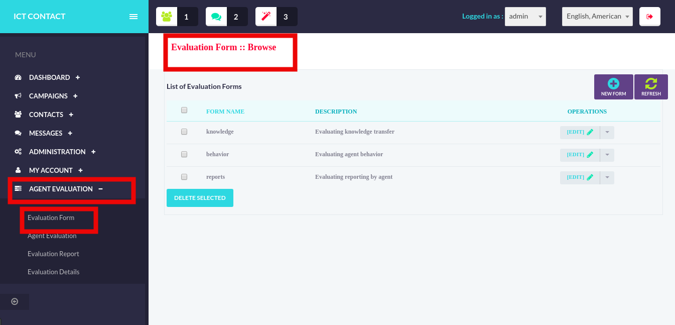 ICTContact-Evaluation-Form, ICTContact-Progressive-Dialer